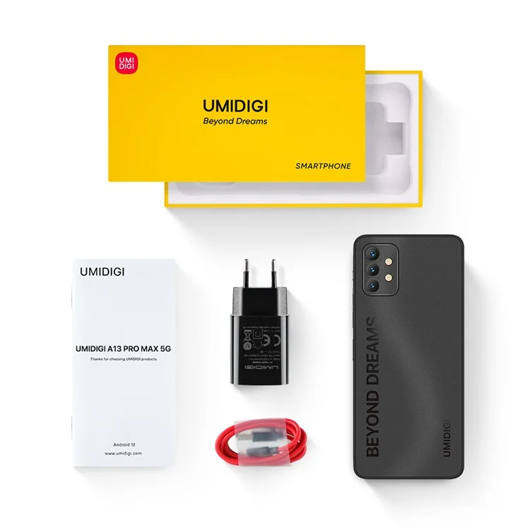 UMIDIGI A13 PRO MAX 6.8 Polegadas Dimensidade 900 12 Gb+256 gb 5150mah 64MP 5G Smartphone - Ouro