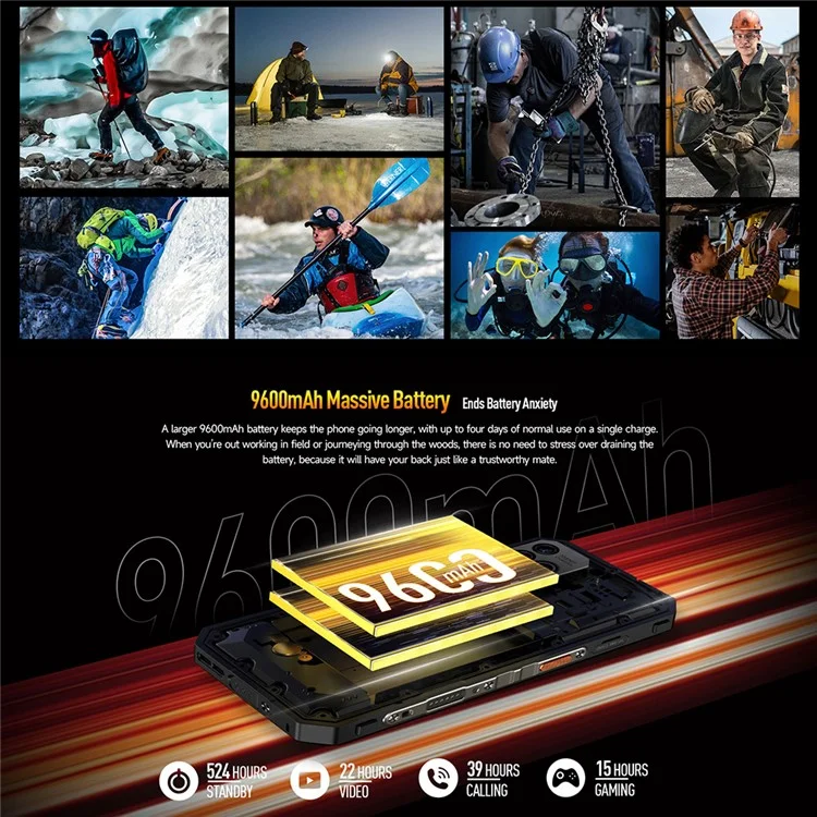 Ulefone Power Armor 19 Teléfono 6.58 '' Helio G99 12GB+256GB Android 12 Celular de 108MP Cámara