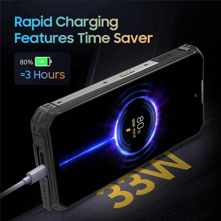 OUKITEL WP19 Smartphone IP68 Waterproof 6.78'' Helio G95 8GB+256GB Shockproof Dustproof Mobile Phone 64MP Camera 21000mAh Battery