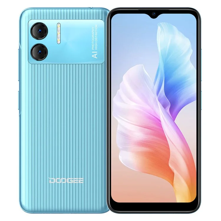 DOOGEE X98 Pro Smartphone 6.52" 4+64GB 12MP Main Camera Android 12 Dual SIM Face ID Mobile Phone - Ocean Blue