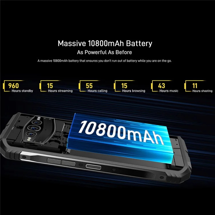 DOOGEE S100 Rugged IP68 Waterproof Phone 6.58'' 108MP Camera Helio G99 12GB+256GB Smartphone Shockproof Dustproof - Orange