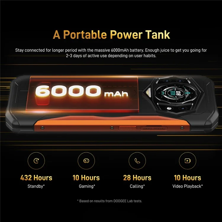 DOOGEE S98 Unlocked Rugged Smartphone 6.3'' Helio G96 8GB+256GB Shockproof Ductproof Android Phone IP68 Waterproof 64MP - Red
