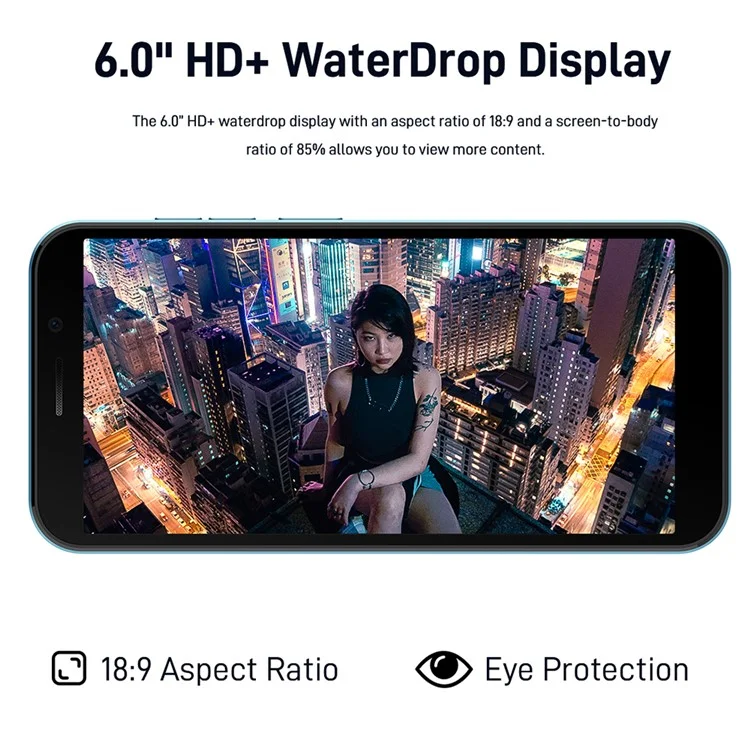 DOOGEE X97 Pro Téléphone portable Helio G25 4 Go + 64 Go Écran HD 6.0" Android 12 - Bleu