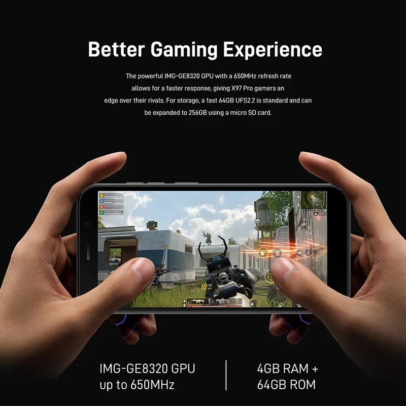 DOOGEE X97 Pro Cell Phone Helio G25 4GB+64GB 6.0" HD Screen Android 12 Phone - Black