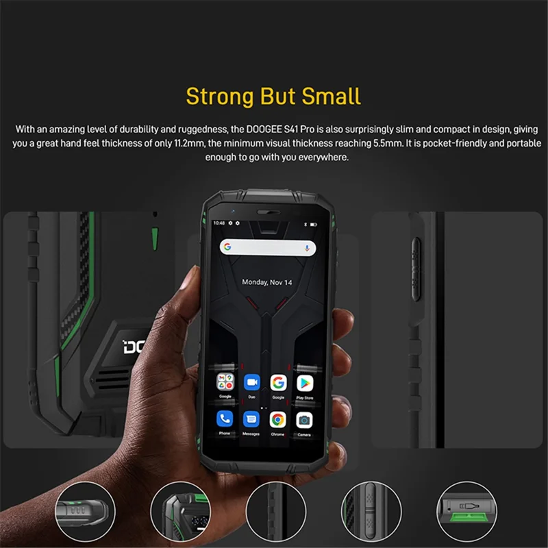 DOOGEE S41 Pro Rugged Phone 5.5'' Helio A22 4GB+32GB Unlocked Android 12 Smartphone - Orange