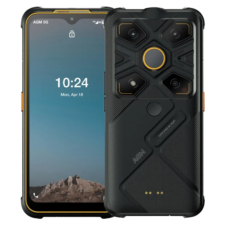 AGM Glory G1S 6.53" Rugged Smartphone Thermal Imaging 5G Android 11 5500mAh IP68 / 69K Waterproof Cellphone, 8+128G - US Version