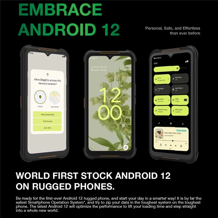 AGM H5 Rugged Phone IP68 Waterproof Android 12 6.517'' Smartphone Unlocked 6GB+128GB Fall-proof Dust-proof - RU Version