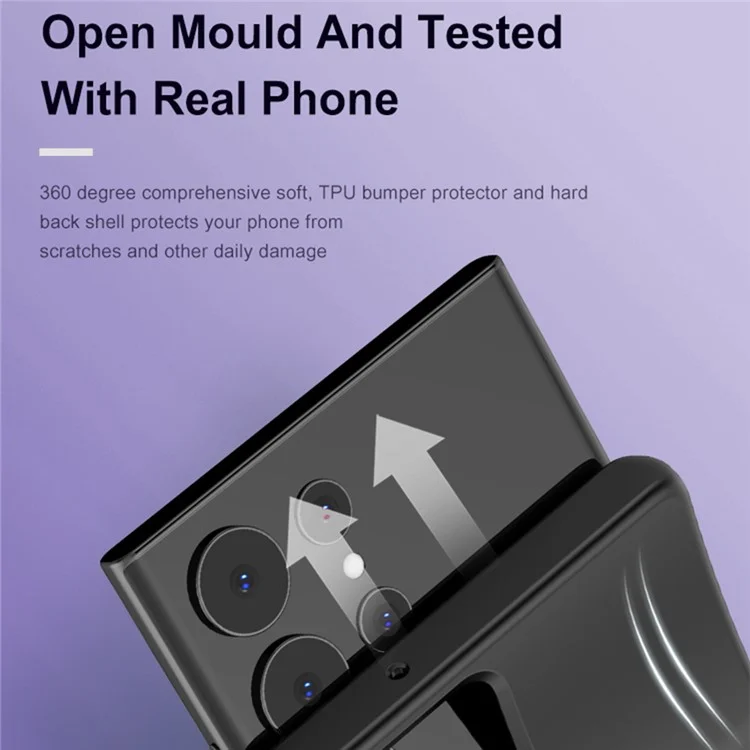 ZHX-214 Per Samsung Galaxy S23 Ultra 4800mAh Batteria Estesa Mobile Custodia di Ricarica del Telefono con Bordi Morbidi