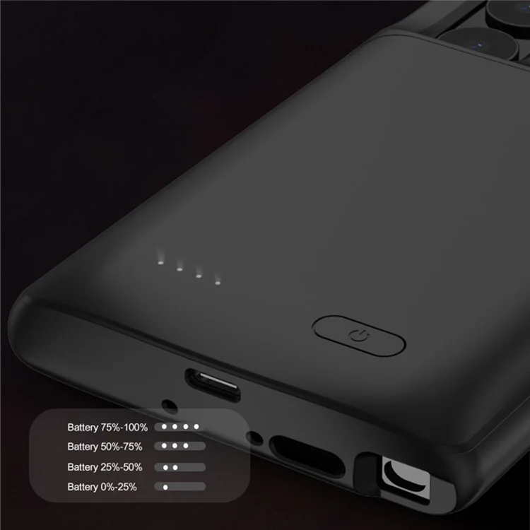 ZHX-214 Per Samsung Galaxy S23 Ultra 4800mAh Batteria Estesa Mobile Custodia di Ricarica del Telefono con Bordi Morbidi
