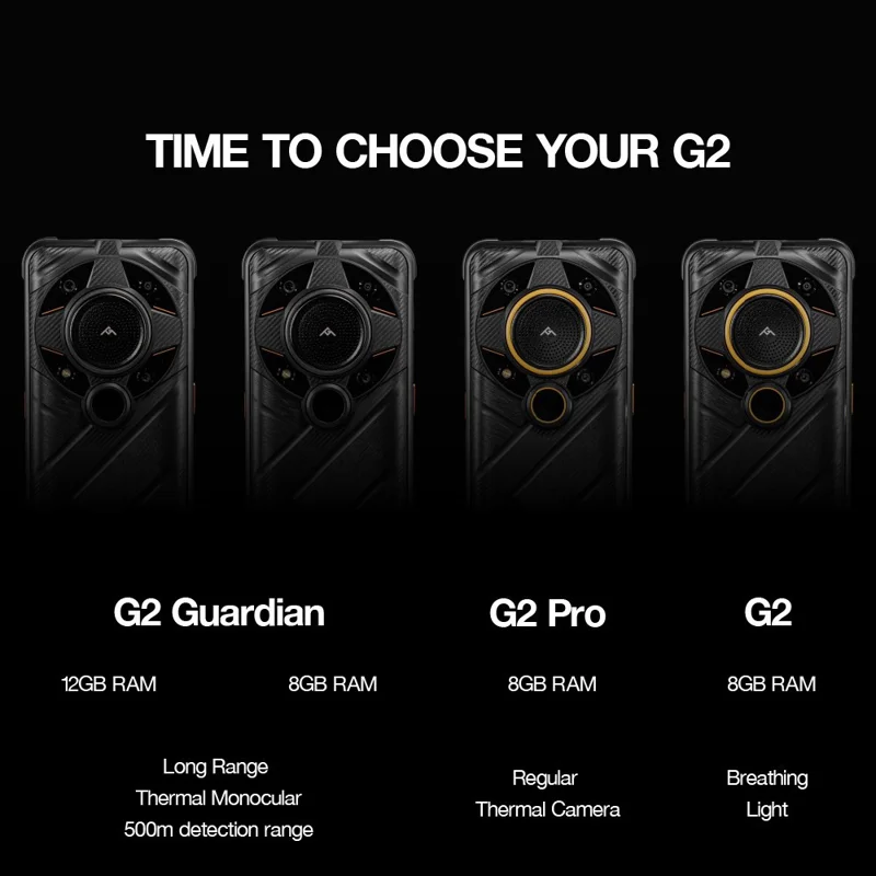AGM G2 Pro Rugged Smartphone 6.58" Qualcomm QCM6490 IP68 Waterproof Mobile Phone 8GB+256GB 108MP Thermal Imaging Camera Dustproof Shockproof - EU Version