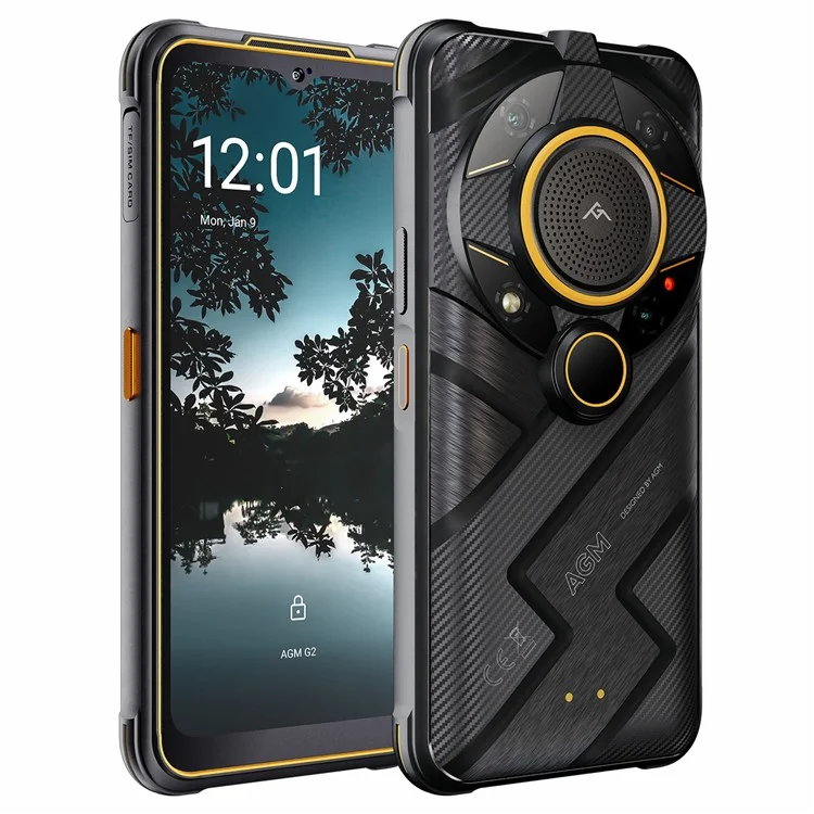 Smartphone durci AGM G2 Pro 6.58" Qualcomm QCM6490 IP68 Résistant à l'eau Téléphone portable 8Go+256Go 108MP Caméra thermique Anti-poussière Anti-choc - Version américaine