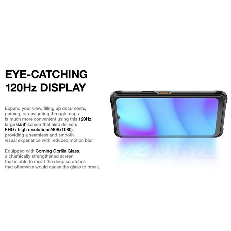 Smartphone durci AGM G2 Pro 6.58" Qualcomm QCM6490 IP68 Résistant à l'eau Téléphone portable 8Go+256Go 108MP Caméra thermique Anti-poussière Anti-choc - Version américaine