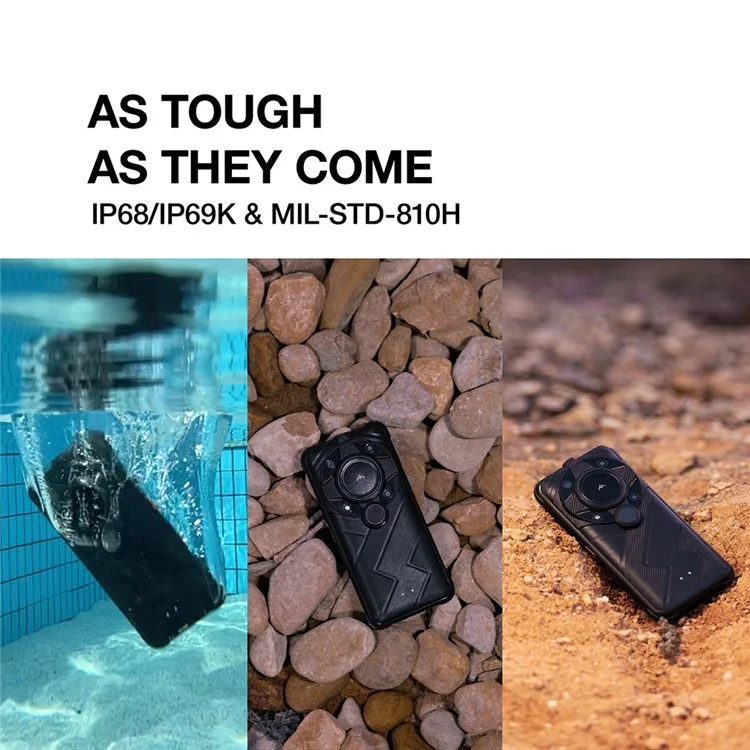 Smartphone durci AGM G2 Pro 6.58" Qualcomm QCM6490 IP68 Résistant à l'eau Téléphone portable 8Go+256Go 108MP Caméra thermique Anti-poussière Anti-choc - Version américaine
