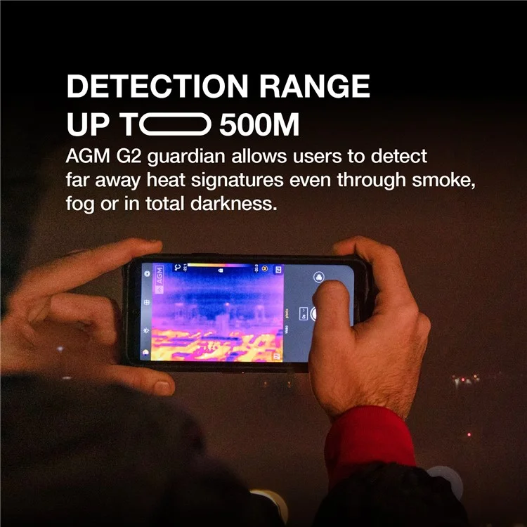 AGM G2 Guardian 6.58" Qualcomm QCM6490 5G Smartphone 8GB+256GB 7000mAh 108MP Infrared Night Vision + 500M Thermal - EU Ver / EU Plug