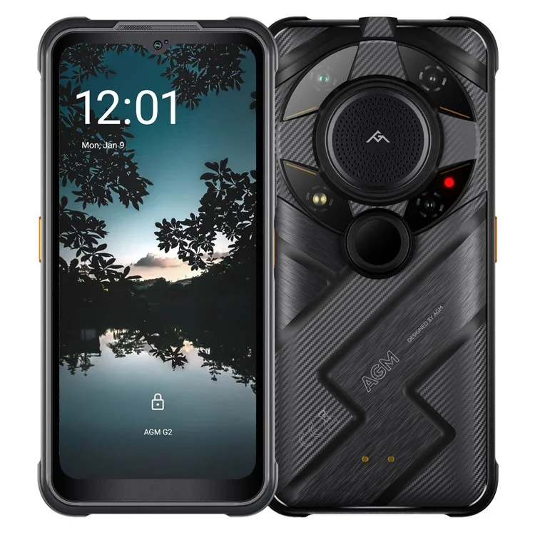 AGM G2 Guardian 5G Smartphone 6,58 "qualcomm QCM6490 12 go + 256 go de Téléphone Portable 108MP Vision Nocturne Infrarouge + 500m Thermique - Nous Ver / Plug