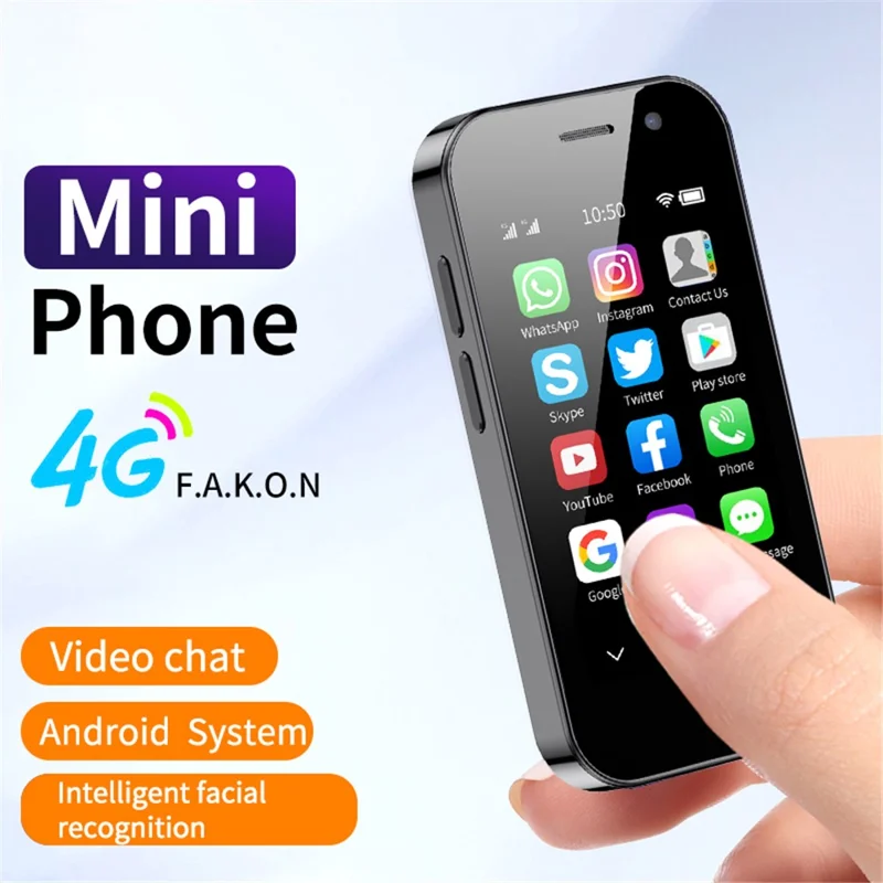 SOYES XS14 Pro Android Mobile Phone 3GB+32GB 3.0'' 4G Dual Sim Mini Smartphone - Black