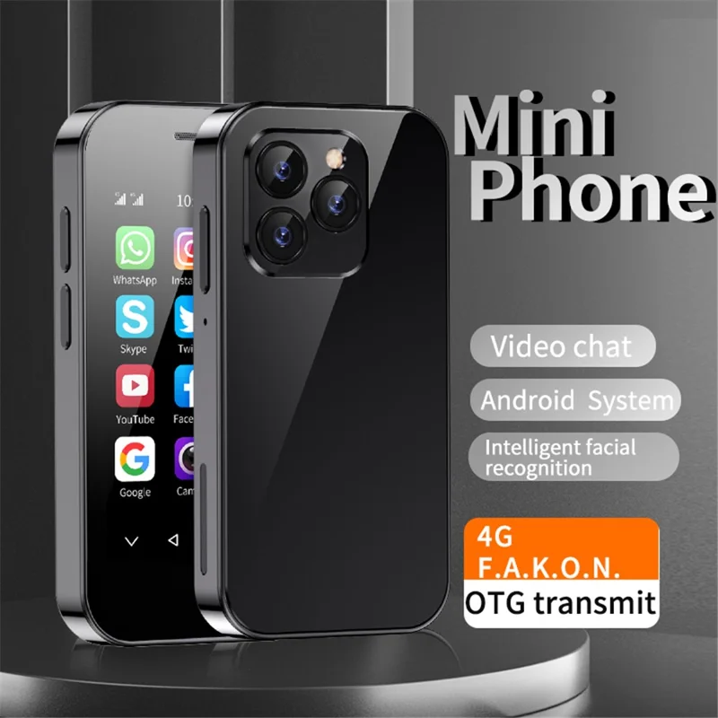 SOYES XS14 Pro Android Mobile Phone 3GB+32GB 3.0'' 4G Dual Sim Mini Smartphone - Black