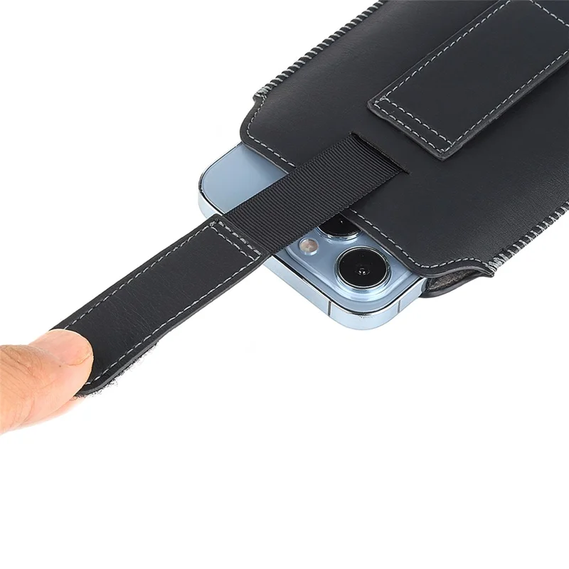 17,5 x 10,5 cm Slim Waist Phone Bag für 6,7-Zoll-Smartphones Gürteltelefontasche Universal PU-Leder-Halter