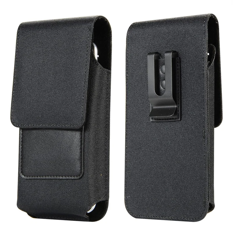 Waist Bag for 5.2 inch Phone , Nylon+PU Leather Vertical Phone Pouch Holster, Size: 15.6*8*2CM