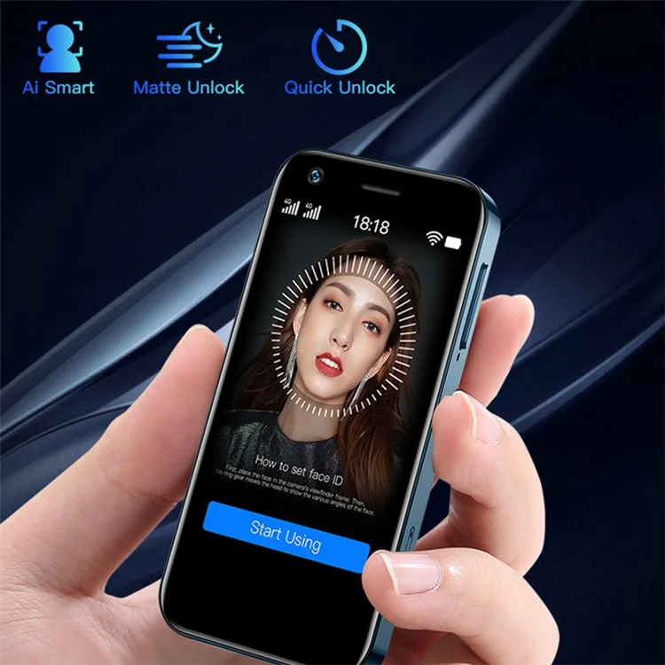 Soyes XS12 Pro 4gb+32 gb 3,0-zoll-ips Android 10.0 Mobiltelefon 4G All-Network Dual SIM Mini Pocket Smartphone - Blau