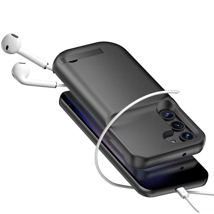 Портативный аккумуляторный чехол T35 для Samsung Galaxy S23+ , аккумулятор 6000 мАч с подставкой