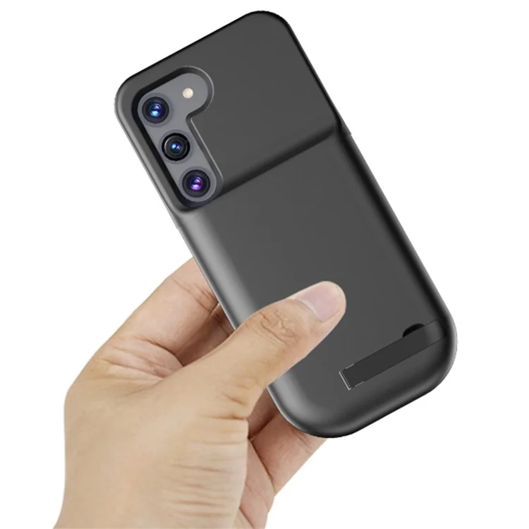 Портативный аккумуляторный чехол T35 для Samsung Galaxy S23+ , аккумулятор 6000 мАч с подставкой