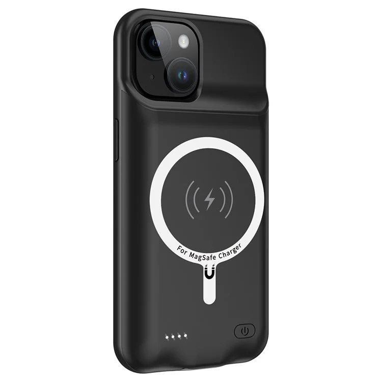 Battery Case for iPhone 15 , 7000mAh Extended Battery Charger Phone Case Compatible with Magsafe - Black