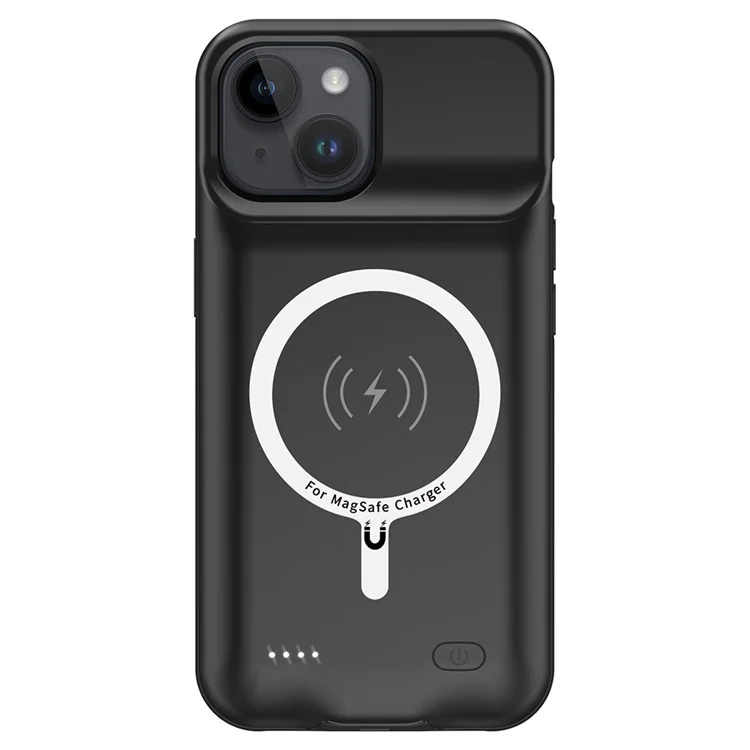 Battery Case for iPhone 15 , 7000mAh Extended Battery Charger Phone Case Compatible with Magsafe - Black