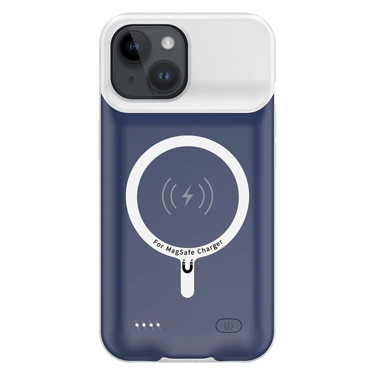 Battery Case for iPhone 15 , 7000mAh Extended Battery Charger Phone Case Compatible with Magsafe - Blue