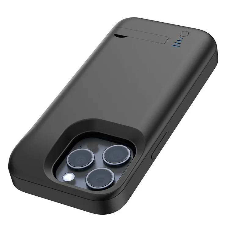 T42 Hülle mit Akku 6000mAh und Ständer für iPhone 15 Pro Max Ladegerät 