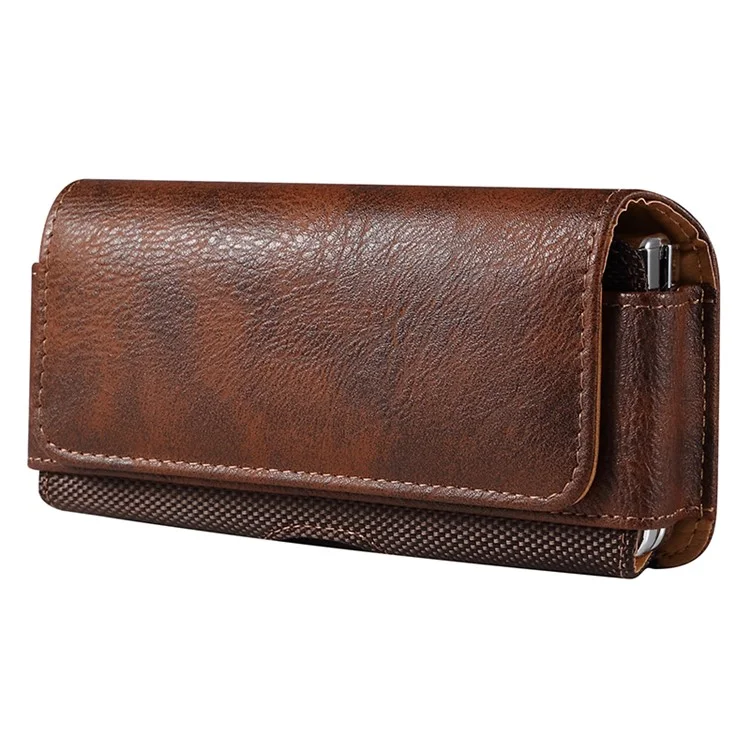 Per Samsung Galaxy Z Fold4 5G / Huawei Mate X3 5G Borsa marsupio in PU con clip per cintura - Marrone