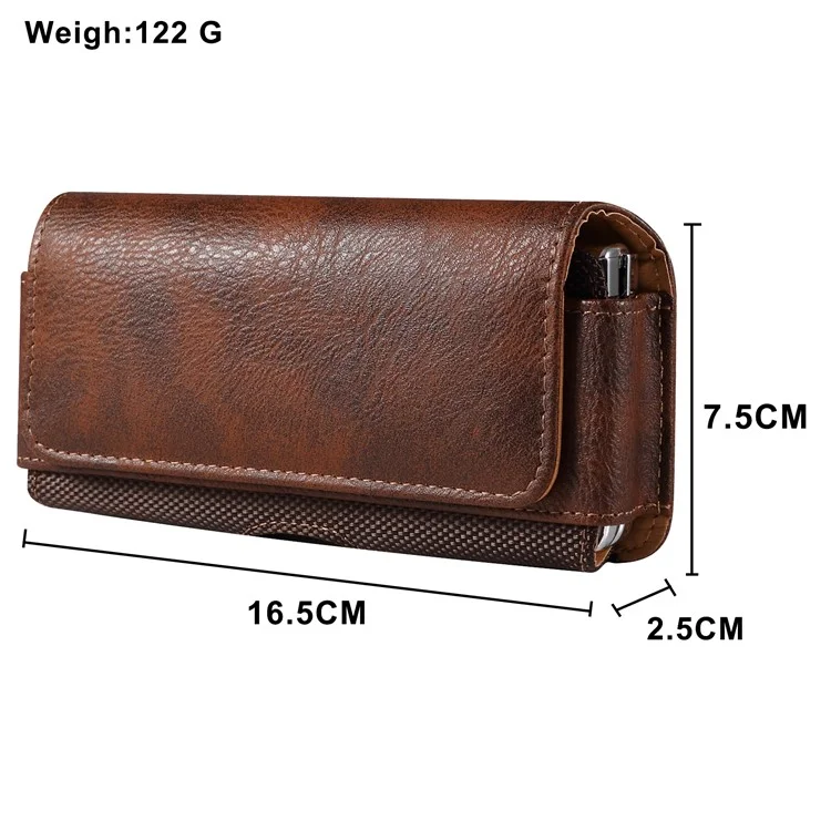Per Samsung Galaxy Z Fold4 5G / Huawei Mate X3 5G Borsa marsupio in PU con clip per cintura - Marrone