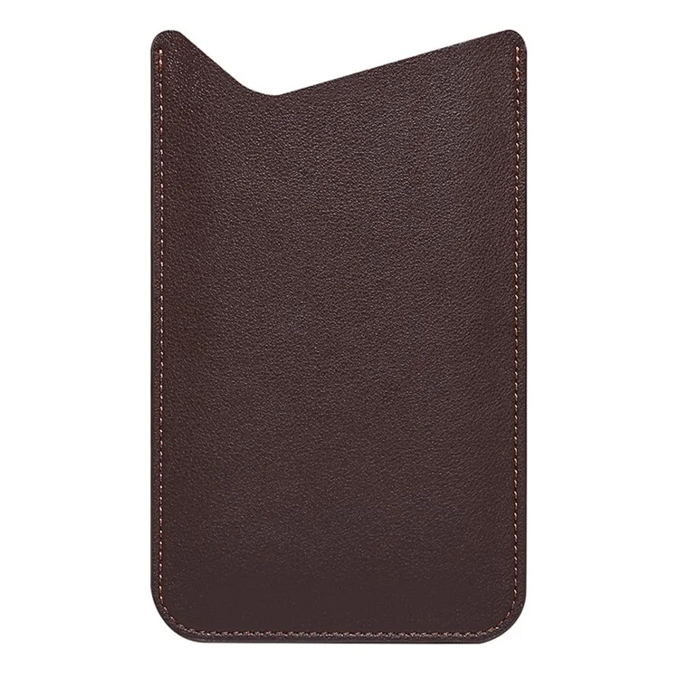 Portable Phone Bag for 6.7-6.9" Cell Phone Case Microfiber Leather Slim Phone Pouch, Size L - Brown