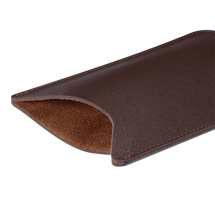 Portable Phone Bag for 6.7-6.9" Cell Phone Case Microfiber Leather Slim Phone Pouch, Size L - Brown