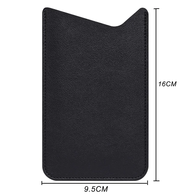 Slim Phone Case for 4.8" / 5.8" / 6.1" Mobile Phone Bag Microfiber Leather Phone Pouch, Size S - Black