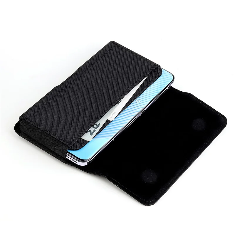 16 x 8.8 x 2cm PU Leather Waist Bag for 6.1 inch Cell Phone Magnetic Closure Phone Belt Pouch