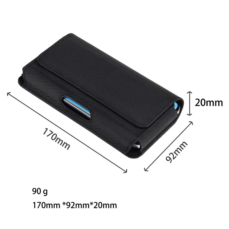6.7 inch Cellphone Waist Pouch PU Leather Phone Belt Bag with Magnetic Closure, 17 x 9.2 x 2cm