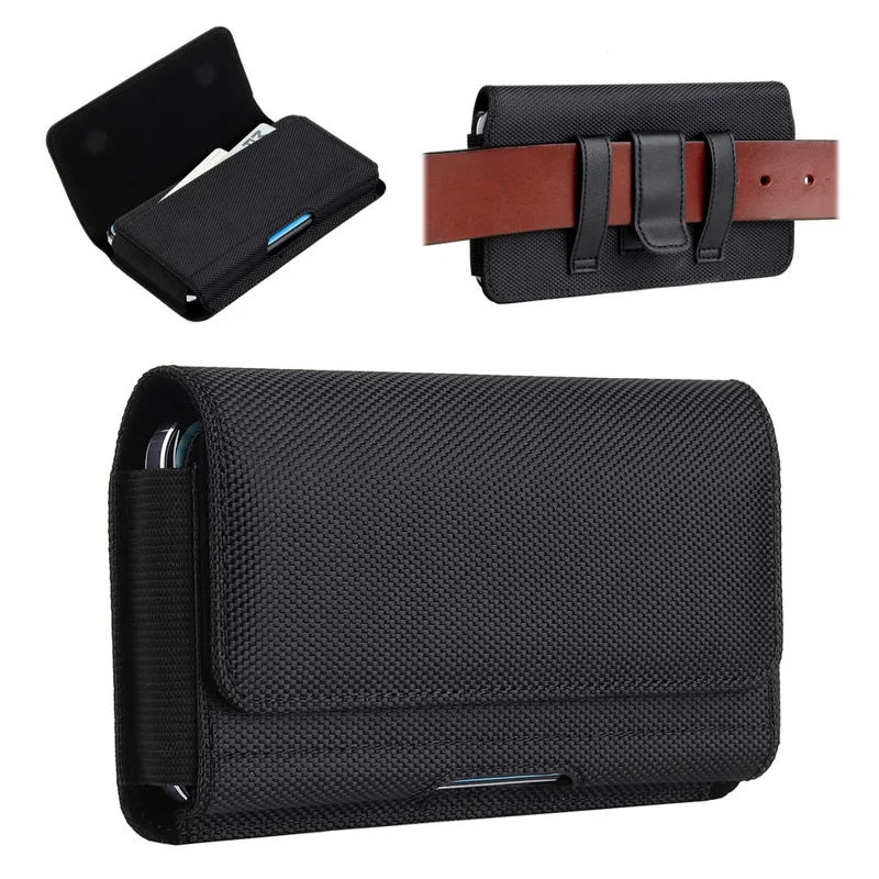 6.7 inch Cellphone Waist Pouch PU Leather Phone Belt Bag with Magnetic Closure, 17 x 9.2 x 2cm