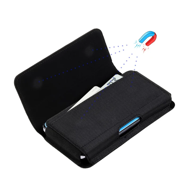 6.7 inch Cellphone Waist Pouch PU Leather Phone Belt Bag with Magnetic Closure, 17 x 9.2 x 2cm