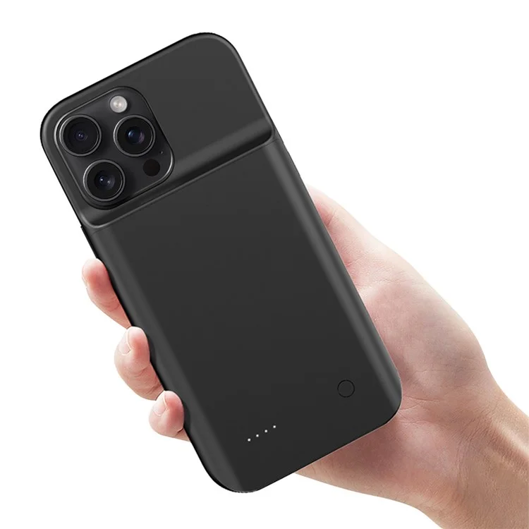 Étui de batterie rechargeable de 6800 mAh pour iPhone 15 Pro avec bords souples