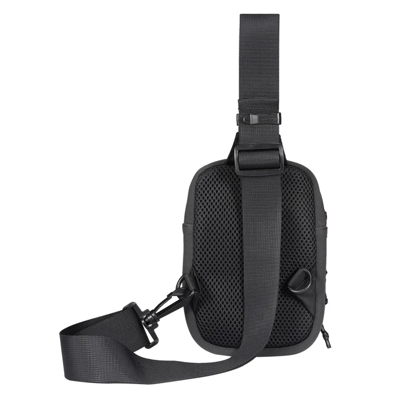 Portable Cell Phone Crossbody Bag Lightweight Mini Shoulder Bag Nylon Travel Sling Chest Bag - Dark Grey
