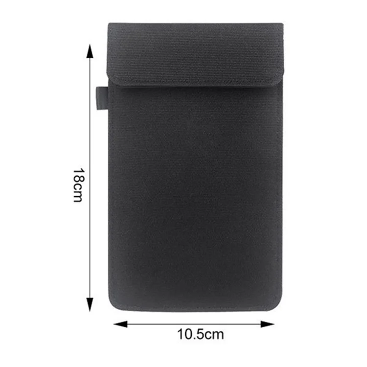 CL302 Oxford Cloth Signal Blocking Long Pouch RFID Blocker Phone Bag - Schwarz