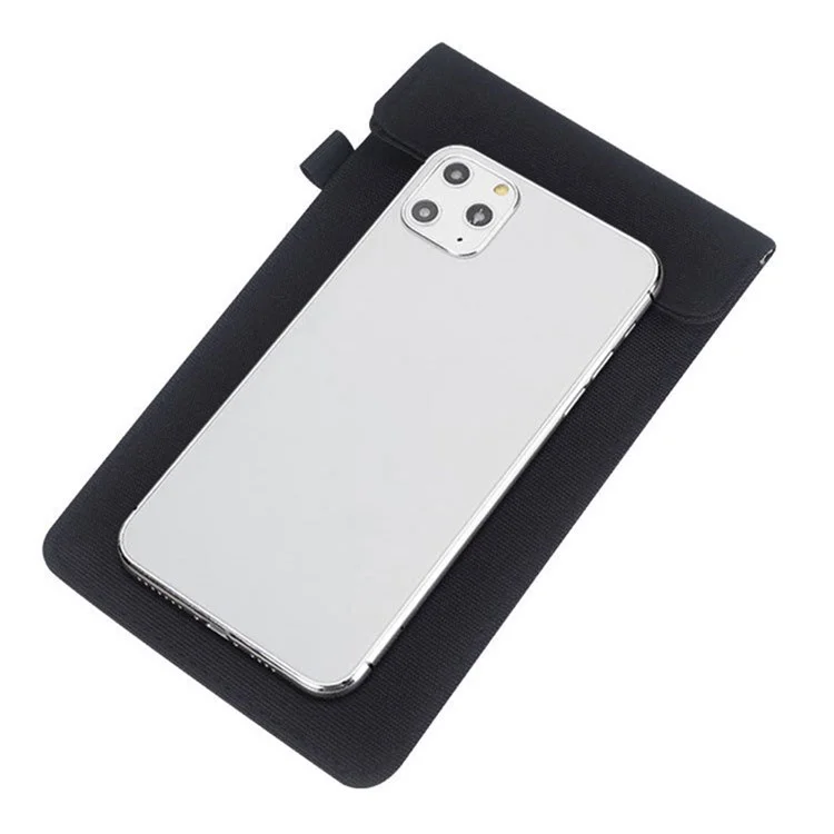 CL302 Oxford Cloth Signal Blocking Long Pouch RFID Blocker Phone Bag - Schwarz