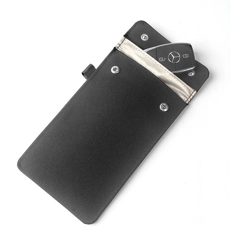 CL302 Oxford Cloth Signal Blocking Long Pouch RFID Blocker Phone Bag - Schwarz