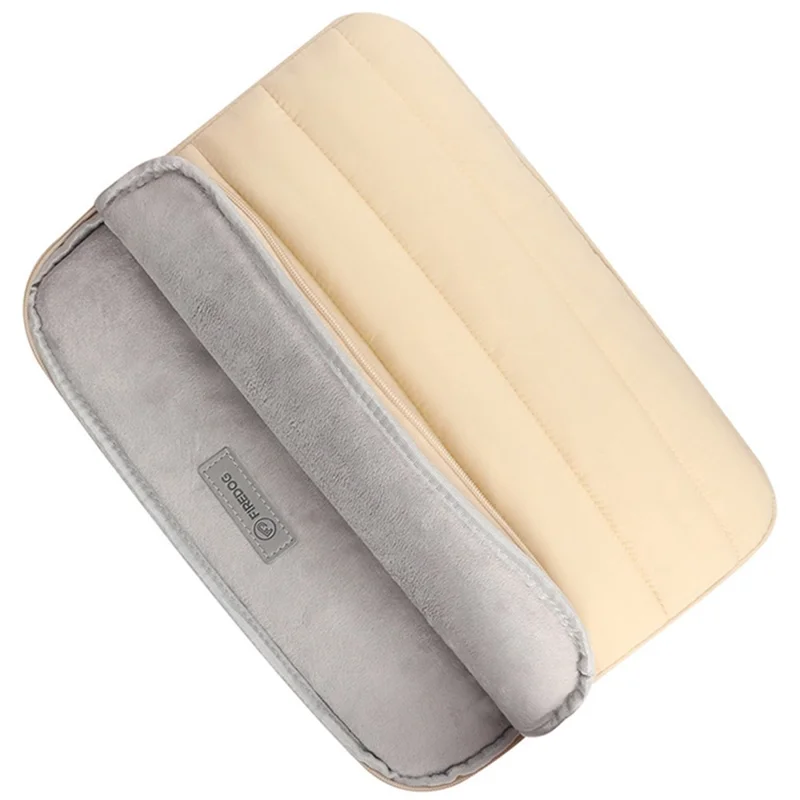 CL283 For 13-14 Inch Laptop Down Jacket Design Notebook Sleeve Portable Zipper Bag - Black