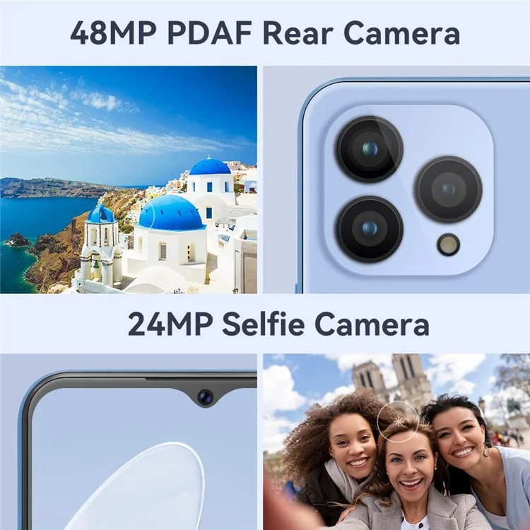 CUBOT P80 6,583-Zoll-MT8788 8GB+256GB-Mobiltelefon 5200mAh 48MP 4G-Smartphone - Blau / EU-Stecker