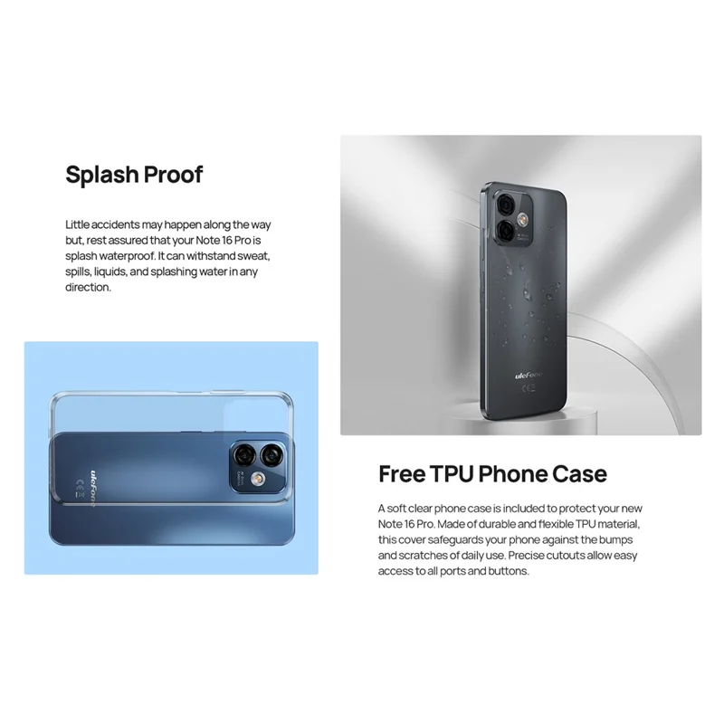 ULEFONE Note 16 Pro 5.52-inch Unisoc T606 4+128GB 4400mAh 50MP 4G Smartphone - Blue