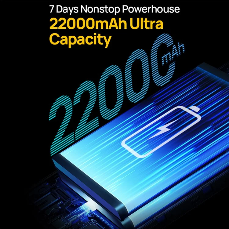 ULEFONE Armor 24 Helio G96 12Go+256Go 22000mAh 6,78 pouces Téléphone 64MP 66W Charge Rapide 4G Smartphone Robuste, Prise UE
