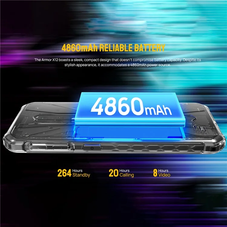ULEFONE Armor X12 Smartphone de 5,45 pulgadas Helio A22 3GB+32GB 4680 mAh 13MP 4G Resistente - Naranja / Enchufe de la UE