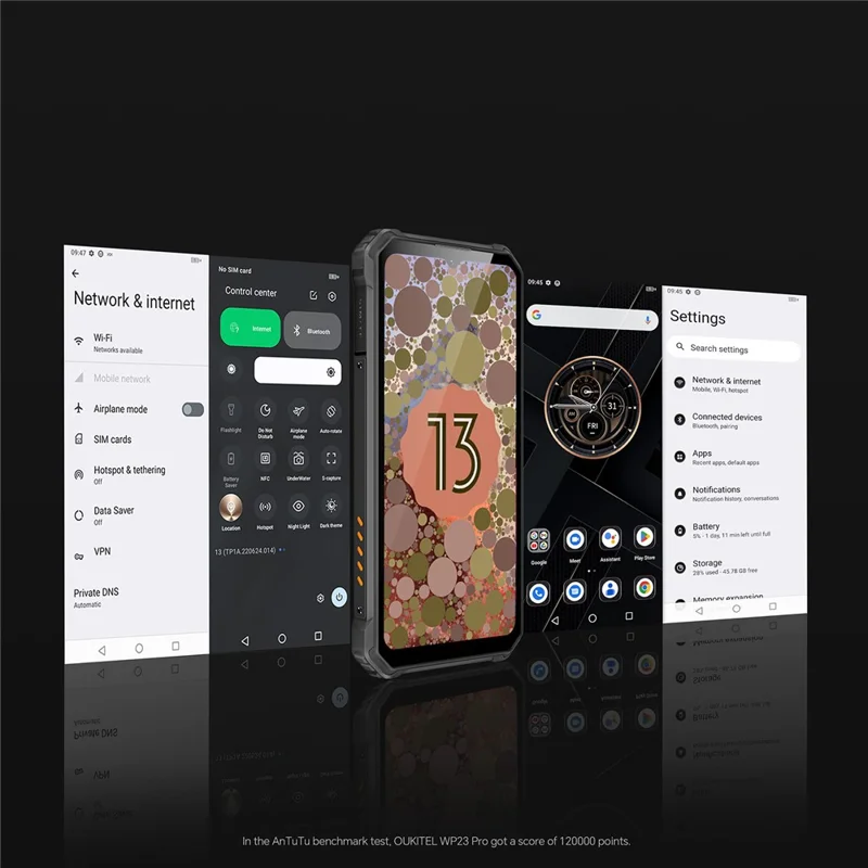 OUKITEL WP23 Pro 8+128GB Unisoc T606 10600mAh 13MP Camera Rugged Smartphone - Green